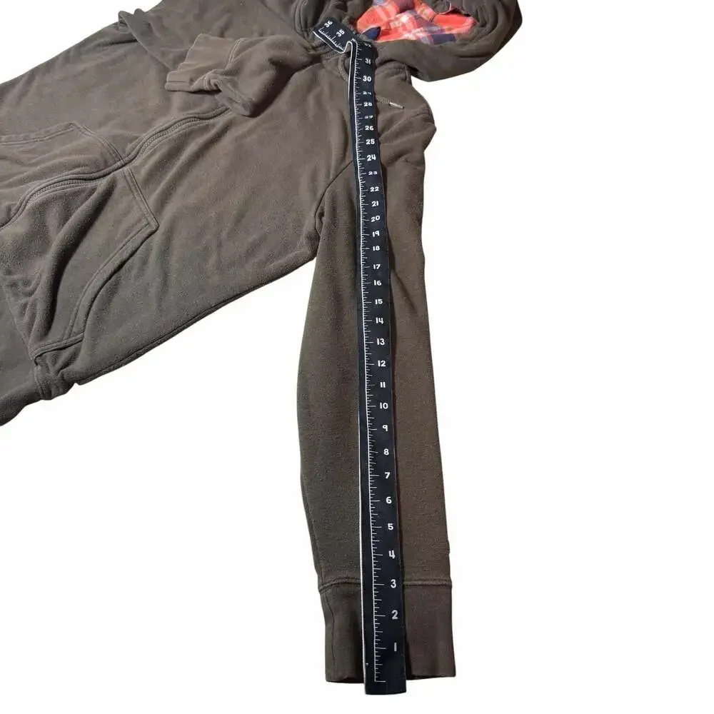 The North Face Full-Zip Hoodie with Plaid Flannel Lining
